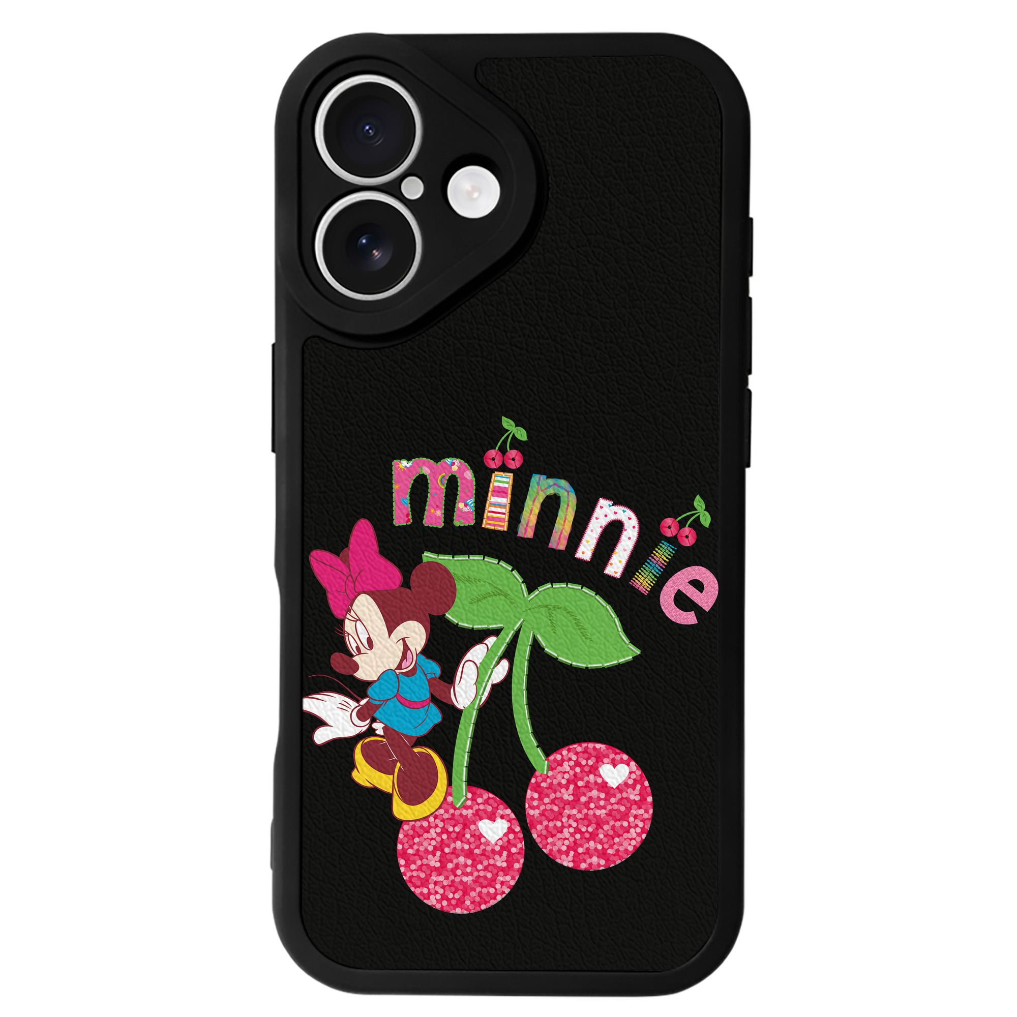 （画像用） ミッキーマウス Mickey Mouse 【iPhone 16シリーズ対応】シリコンスマホケース（レザー調） 材質：シリコン